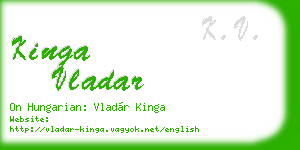 kinga vladar business card